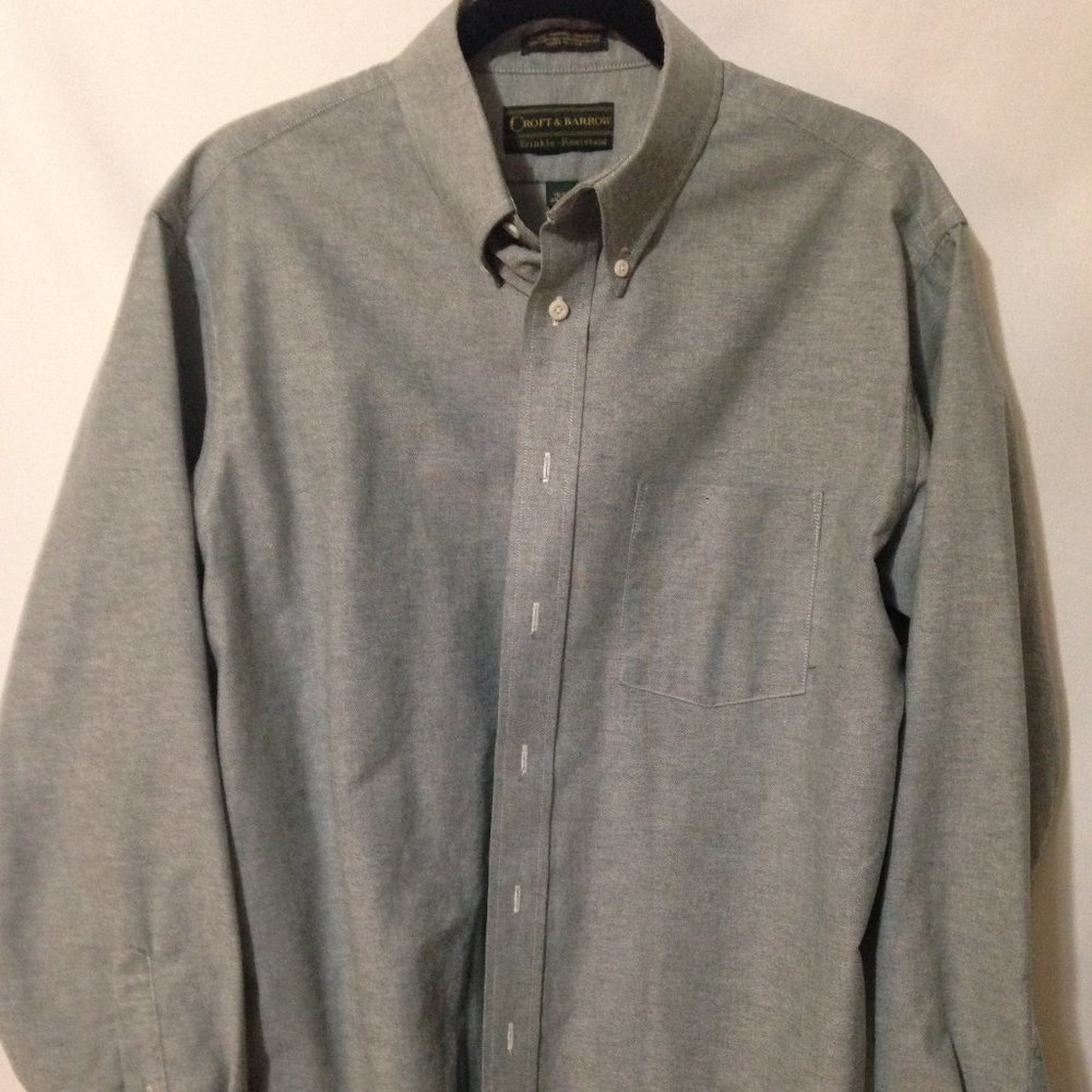 Light Green Croft & Barrow Wrinkle Resistant Dress Shirt